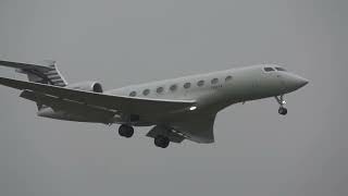 GULFSTREAM G650 A7CGC LANDING AT FARNBOROUGHEGLF UK 2112024 FROM KPBI [upl. by Annoed348]