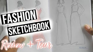 Fashion Design Sketch Book Review amp Tour  Fashion Sketchbook [upl. by Dardani67]