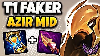 T1 Faker Azir vs Ahri  MID  Korea Challenger Patch 144 ✅ [upl. by Lebisor]