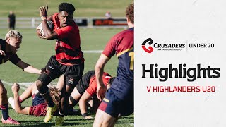 U20 Highlights  Crusaders v Highlanders  2024 [upl. by Aiciles561]