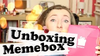 UNBOXING Memebox  voll mit Schminke ohne lästige Cremes Shampoos etc [upl. by Klepac466]