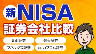 新NISAの証券会社はどこがおすすめ？主要ネット証券4社を比較した [upl. by Selway666]