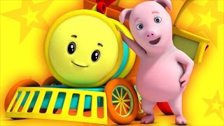 rig a jig jig  nursery rhyme  farmees  kids songs  3d rhymes  kids trains by Farmees [upl. by Ora]