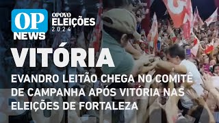 Evandro Leitão chega no Comitê de campanha após vitória nas eleições de Fortaleza veja o vídeo [upl. by Odom]