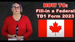 HOW TO Fillin a Canadian TD1 Form 2023 [upl. by Ellenahs]