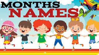 Months Names In English Learning For Kids [upl. by Anoyek183]