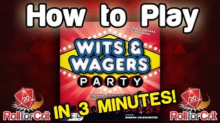 How to Play Wits amp Wagers Party  Roll For Crit [upl. by Hsak330]