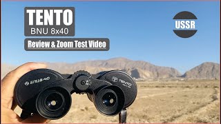 TENTO 8x40 USSR Binocular Review and Zoom Test Video [upl. by Ecnesse324]