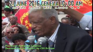 Professor Asmerom Legesse denouncing the COIE Report in Geneva [upl. by Pence]