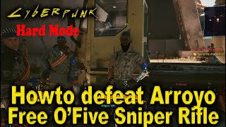 Cyberpunk 2077 Hard how to Beat on the Brat Arroyo Fight Mission Free Sniper Rifle walkthrough [upl. by Lahsiv387]