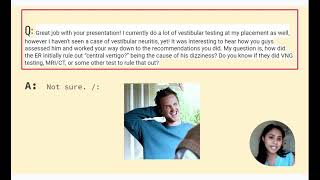 Vestibular Neuritis Response [upl. by Womack]