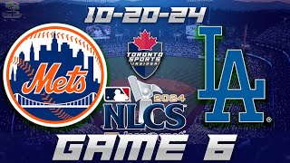 102024 New York Mets vs Los Angeles Dodgers NLCS Game 6 Game Audio  MLB Playoffs Cast amp Chat [upl. by Abott]