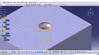 Catia Tutorial in Tamil 45  Holes  Sketch Based Features  Part [upl. by Ycnej]