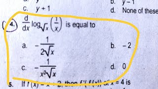 ddx log√x 1x derivative of log 1 by x to the basesquare root under x Old is gold [upl. by Wiles721]