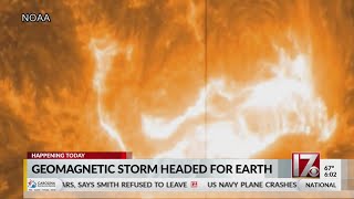 Geomagnetic storm headed for Earth [upl. by Yrehc]