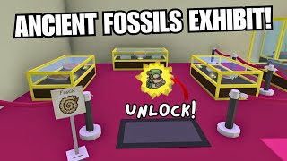 COMPLETE the ANCIENT FOSSILS Exhibit UNLOCK ARCHAEOLOGIST COSTUME Museum Artifacts  Wobbly Life [upl. by Raynata971]