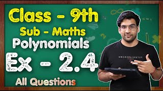 Class 9 Maths Ex 24 Q1 to Q5  Chapter 2 Polynomials  NCERT  MKR [upl. by Nodnas723]