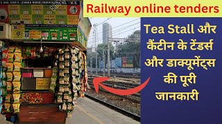 How to open food stall in railway station  IRCTC Tender  irctc  how to fill railway tender [upl. by Inaboy488]