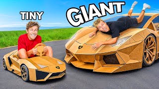 Building GIANT vs TINY Cars Challenge [upl. by Ella502]