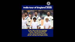 Ind tour of England schedule announced trending youtubeshorts viralshorts engvsind india [upl. by Lynnelle]