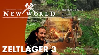 NEW WORLD  Zeltlager Rang 3  Stufenbelohnung Level 25 Questgeber [upl. by Lohner608]