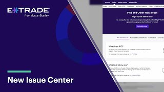 New Issue Center on etradecom [upl. by Tcideneb868]