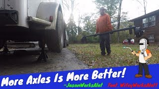 Replacing one of the Dexter Torflex axles on WifeyWorksAlots Horse trailer [upl. by Chapin]