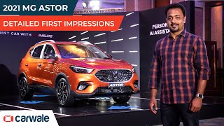 MG Astor 2021 SUV With AI Inside  All Details – Design Interior Features ADAS Price  CarWale [upl. by Rabka]