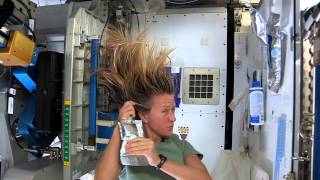 Karen Nyberg Shows How You Wash Hair in Space [upl. by Retla]