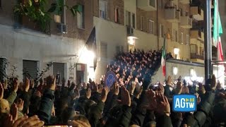 Saluti romani e Presente davanti alla sede di Acca Larenzia per ricordare i militanti uccisi [upl. by Em]