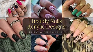 Trendy Nails Acrylic Designs  2023 Nail Trends  Cute Nail Art Designs  Attractive Acrylic Nails [upl. by Misab]