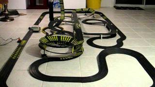 HUGE Slot Car Racing Set with Tyco 440X2 Indy Car 5 [upl. by Marni]