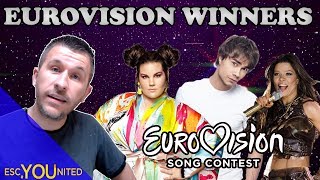 All winners of the Eurovision Song Contest 19562018  REACTION VIDEO [upl. by Elleivad]