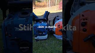 Stihl br600 vs makita eb7660 stihl makita leafblower [upl. by Neelrahs]