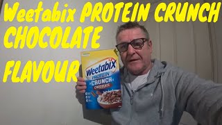 Weetabix PROTEIN CRUNCH chocolate flavour food taste test review [upl. by Rodd]