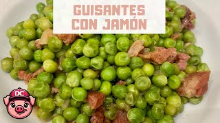 Guisantes con Jamón 🤤 ¡Receta con Guisantes Congelados [upl. by Megdal]