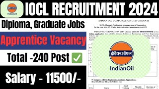 IOCL Recruitment 2024  IOCL Chennai Apprenticeship Recruitment 2024  IOCL Apprentice Vacancy [upl. by Ffoeg217]