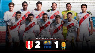 PERÚ VENCIÓ a URUGUAY con GOLAZOS de GUZMÁN y GOICOCHEA  PERÚ 21 URUGUAY  AMISTOSO SUB20 [upl. by Ellerihs]