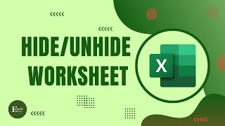 How to Hide and Unhide Sheets in Excel  Excel Tutorials No 23 [upl. by Eustasius]