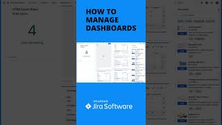 How to manage Dashboards in JIRA shorts jirasoftware tutorial jiratraining [upl. by Naneik575]