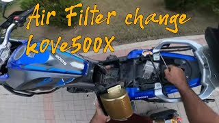 kove 500x air filter change after 14000 km [upl. by Dviad]