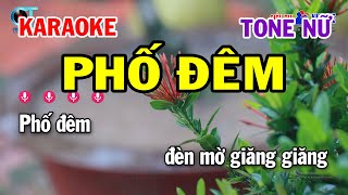 Karaoke Phố Đêm Tone Nữ Em  Nhạc Sống Siêu Thị [upl. by Aihpledalihp]