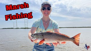 Marsh Fishing in Sabine Lake with Lures  Texas Slam plus BONUS species [upl. by Zampardi]