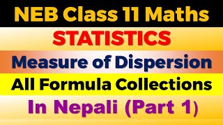 Class 11 Maths  Measure of Dispersion P1  All Formulas and Concept  Statistics [upl. by Guglielma]