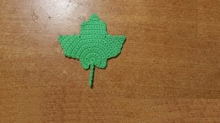 Tutorial foglia alluncinetto  hoja crochet  crochet leaf [upl. by Burnham]