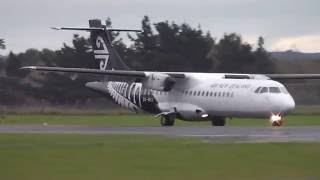 Palmerston North Airport  Air New Zealand ATR 72500 ZKMCC Landing RWY07 [upl. by Otte255]