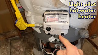 How to light the pilot for a hot water heater Honeywell [upl. by Esinrahs720]