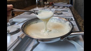 How to Make Basic White Sauce  Cream Sauce at its Simplest [upl. by Eeroc]