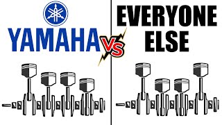 CROSSPLANE inline 4 EXPLAINED in detail  How the YAMAHA R1 i4 differs from all other INLINE FOURS [upl. by Dnaltiak]