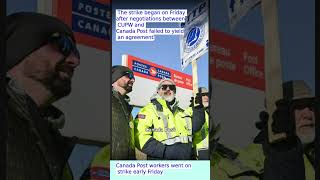 Canada Post began a strike on Friday canadapost [upl. by Ailema]